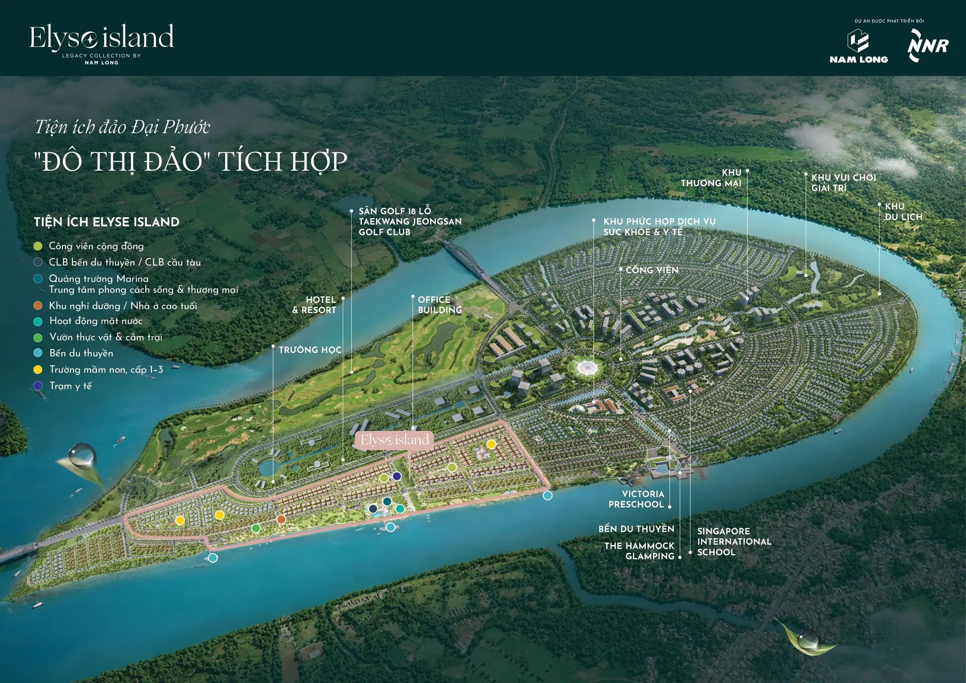 Hạ tầng và Phân tích vị trí của dự án Elyse Island tại đảo Đại Phước, TP Đồng Nai